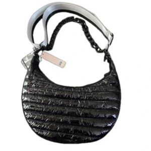 BCBG Black Shiny Puffer Bag NWT